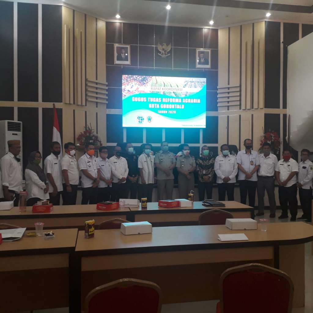 Rapat Koordinasi Kegiatan Gugus Tugas Reforma Agraria (GTRA) Kota Gorontalo.16/9/2020
